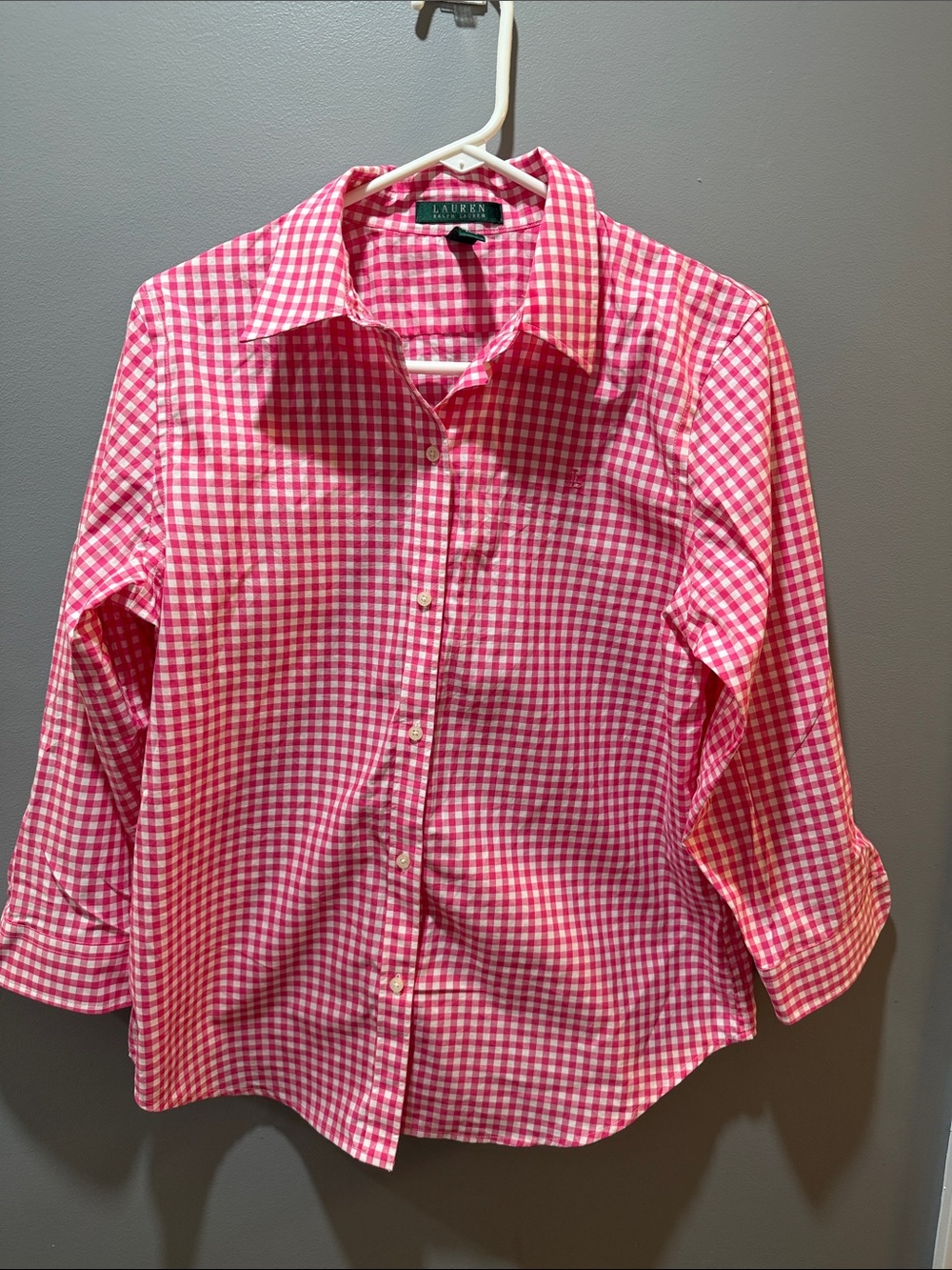 Lauren Ralph Lauren Pink Gingham Button-Front Kids Shirt